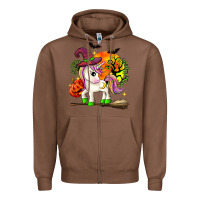 Chestnut halloween unicorn Zipper Hoodie - Zillion Design Studio