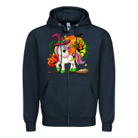 Navy halloween unicorn Zipper Hoodie - Zillion Design Studio