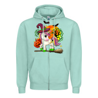 Halloween Unicorn Zipper Hoodie | Teevron