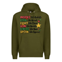 Army Green black history malia Premium Hoodie - MaliasSmallBusiness