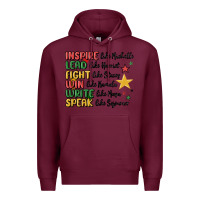 Burgundy black history malia Premium Hoodie - MaliasSmallBusiness