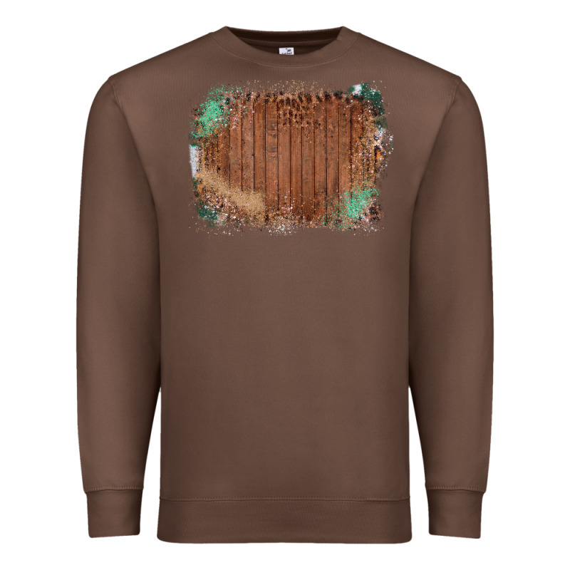 Wood Glitter Leopard Pattern Frame Premium Sweatshirt by Bettercallsaul | Teevron