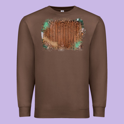 Wood Glitter Leopard Pattern Frame Premium Sweatshirt Designed By Bettercallsaul