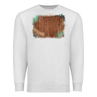 Oatmeal Heather Wood Glitter Leopard Pattern Frame Premium Sweatshirt - Bettercallsaul