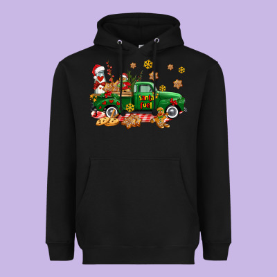 Santa Fuel   Cookies Truck Heavyweight Hoodie Designed By Adodesignshop