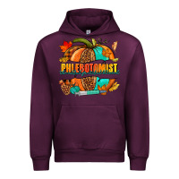 Mauve Wine Phlebotomist pumpkin Urban Hoodie - NancyCooperArtShop