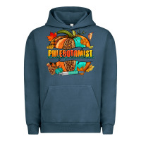 Pigment Midnight Navy Phlebotomist pumpkin Urban Hoodie - NancyCooperArtShop
