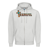 Dove Grey thankful pumpkin cross Zipper Hoodie - RanaPortraitStore