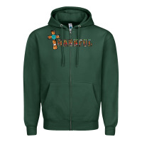 Sports Green thankful pumpkin cross Zipper Hoodie - RanaPortraitStore