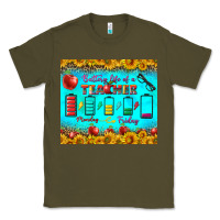 Army Green Battery Life Of A Teacher Tumbler Classic Tee - BundleAndBundleShop