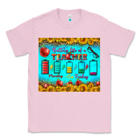 Bubblegum Pink Battery Life Of A Teacher Tumbler Classic Tee - BundleAndBundleShop
