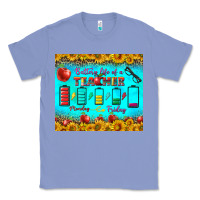 Colony Blue Battery Life Of A Teacher Tumbler Classic Tee - BundleAndBundleShop