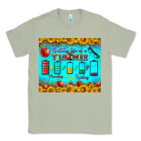 Matcha Battery Life Of A Teacher Tumbler Classic Tee - BundleAndBundleShop