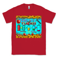 Red Battery Life Of A Teacher Tumbler Classic Tee - BundleAndBundleShop