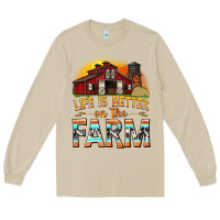 Mushroom life is better on the farm with barn Long Sleeve Tee - texasbilliewilder