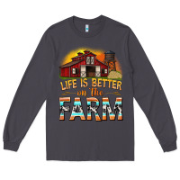 Smoke life is better on the farm with barn Long Sleeve Tee - texasbilliewilder