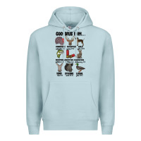 Blue Mist god says i am hunting Premium Hoodie - MaliasSmallBusiness