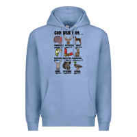 Colony Blue god says i am hunting Premium Hoodie - MaliasSmallBusiness
