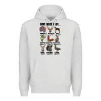 Dove Grey god says i am hunting Premium Hoodie - MaliasSmallBusiness