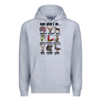 Heather Grey god says i am hunting Premium Hoodie - MaliasSmallBusiness