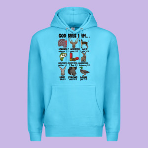 God Says I Am Hunting Premium Hoodie Designed By Maliassmallbusiness