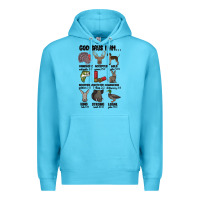 Ocean Blue god says i am hunting Premium Hoodie - MaliasSmallBusiness