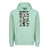 Seafoam god says i am hunting Premium Hoodie - MaliasSmallBusiness
