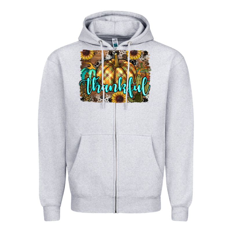 Thankful Pumpkin Zipper Hoodie by RanaPortraitStore | Teevron