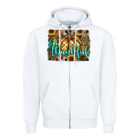 White thankful pumpkin Zipper Hoodie - RanaPortraitStore