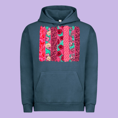 Valentines Day Brushstroke Urban Hoodie Designed By Nancycooperartshop