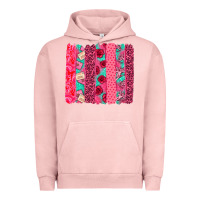 Pigment Salmon valentines day brushstroke Urban Hoodie - NancyCooperArtShop