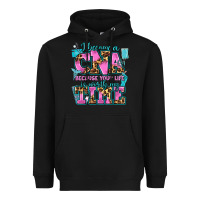 Black i became a cna because your life is worth my time Heavyweight Hoodie - AdoDesignShop
