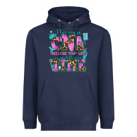 Navy i became a cna because your life is worth my time Heavyweight Hoodie - AdoDesignShop