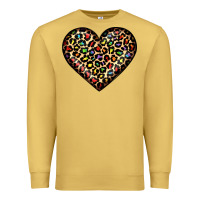 Antique Gold pride leopard heart Premium Sweatshirt - JahusDesignShop