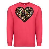 Cardinal pride leopard heart Premium Sweatshirt - JahusDesignShop