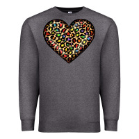 Charcoal Heather pride leopard heart Premium Sweatshirt - JahusDesignShop