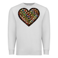 Dove Grey pride leopard heart Premium Sweatshirt - JahusDesignShop