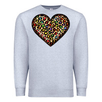 Heather Grey pride leopard heart Premium Sweatshirt - JahusDesignShop