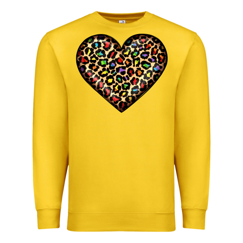 Pride Leopard Heart Premium Sweatshirt by JahusDesignShop | Teevron