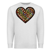 Oatmeal Heather pride leopard heart Premium Sweatshirt - JahusDesignShop