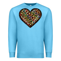 Ocean Blue pride leopard heart Premium Sweatshirt - JahusDesignShop