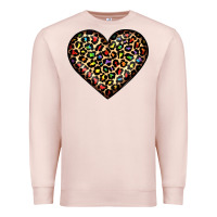 Pale Pink pride leopard heart Premium Sweatshirt - JahusDesignShop