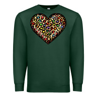 Sports Green pride leopard heart Premium Sweatshirt - JahusDesignShop