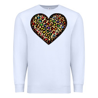 White pride leopard heart Premium Sweatshirt - JahusDesignShop