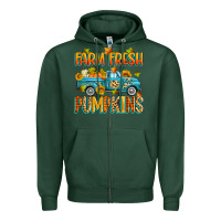 Sports Green farm fresh pumpkins Zipper Hoodie - Zillion Design Studio