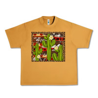 Peanut Butter aztec cowhide cactus background Urban Heavy Tee - Artiststas