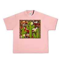 Salmon aztec cowhide cactus background Urban Heavy Tee - Artiststas