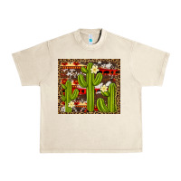 Sandshell aztec cowhide cactus background Urban Heavy Tee - Artiststas