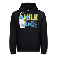 Black milkaholic boys Urban Hoodie - NancyCooperArtShop