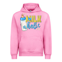 Fuchsia Pink milkaholic boys Urban Hoodie - NancyCooperArtShop